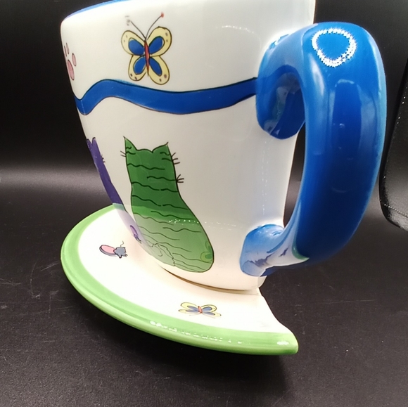 Fat Cat's wall pocket tea cup and saucer - Picture 4 of 13
